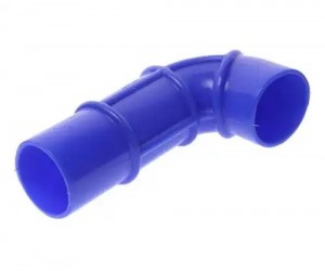 Патрубок ГАЗ-33081,3309 фильтра воздушного отводящий синий силикон MEGAPOWER 13016032 MEGA POWER