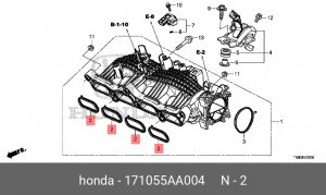 ПРОКЛАДКА РЕЗИНОВАЯ 171055AA004 171055AA004 HONDA