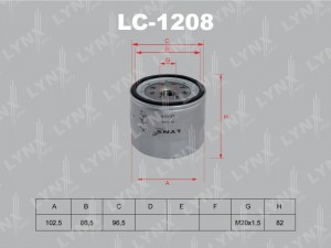 Фильтр масляный LC-1208 LYNXAUTO