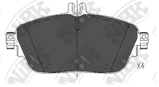 Колодки тормозные MERCEDES B (W242) передние (4шт.) NIBK PN31009 NIBK