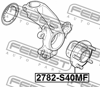 Ступица в сборе передняя VOLVO S40 04-12 2782-S40MF 2782-S40MF FEBEST