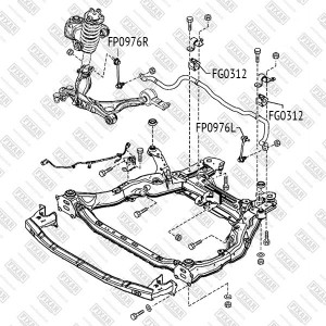 втулка стабилизатора!\ Mazda 6 07> FG0312 FIXAR