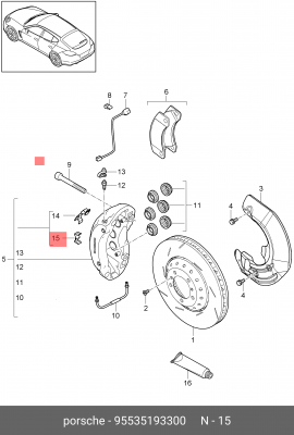КРЕПЛЕНИЕ 95535193300 95535193300 PORSCHE