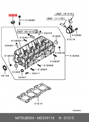 Прокладка MITSUBISHI Carisma,Colt,Lancer,Pajero свечного колодца OE MD339118 MITSUBISHI