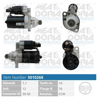 Стартер AUDI A3 VW Golf MEAT&DORIA 5010268 MEAT DORIA
