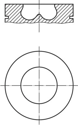 Поршень двигателя 013 PI 00107 002 MAHLE KNECHT