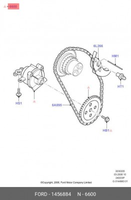 Насос масляный FORD Transit (06-) OE 1456884 FORD
