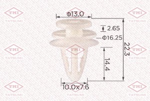 Клипса автомобильная [упаковка 10 штук] GENERAL MOTORS TJB1236 TJB1236 TATSUMI