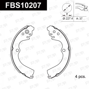 Тормозные колодки барабанные PREMIUM FBS10207 FBS10207 FAP