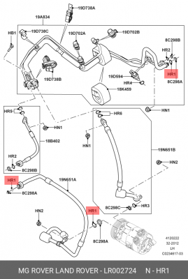 КОЛЬЦО УПЛОТН. _O RING LR002724 LR002724 LAND ROVER