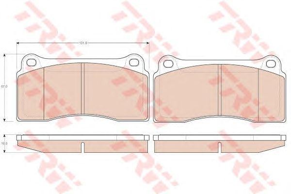 GDB1536 983 00 !колодки дисковые п.\ Jaguar XJR 4.0i 97-03 GDB1536 TRW