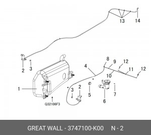 электродвигатель омывателя!\ Great Wall Hover 3747100-K00 GREAT WALL