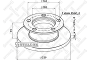 диск тормозной передний!\MB 100 all 87-96 85-00761-SX STELLOX