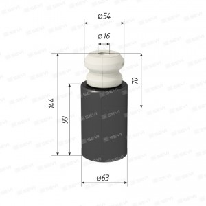 Отбойник стойки для а/м ГАЗель NEXT передней с пыльником (2 шт.) "СЭВИ" 1521-2812 SEVI