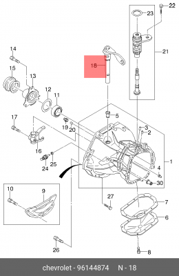 Рычаг сцепления GM 96144874 96144874 GENERAL MOTORS