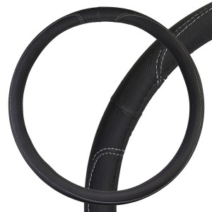 Оплетка руля (XXL) 45-47см черная экокожа SKYWAY S01102492 SKYWAY