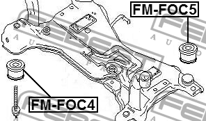 Сайлентблок передн подрамника задний FORD FOCUS II CB4 2008­2011 FM-FOC5 FM-FOC5 FEBEST