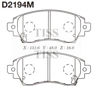 Колодки тормозные дисковые пер. TOYOTA COROLLA (E11) 97-00 D2194M D2194M MK KASHIYAMA
