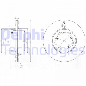 BG4007 диск тормозной передний!\ Ford Transit 2.2TDCi 06> BG4007 DELPHI