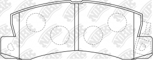 Колодки тормозные TOYOTA Avensis,Camry,Celica (87-01) задние (4шт.) NIBK PN1321 NIBK