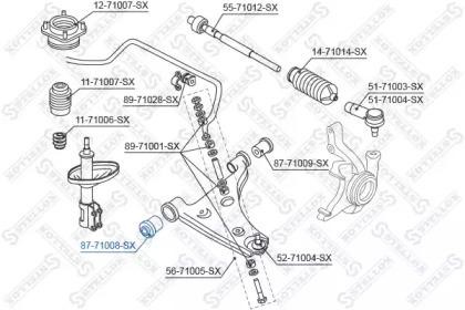 сайлентблок рычага пер.!\ Mazda 626 GD/GV all 87-92 87-71008-SX STELLOX