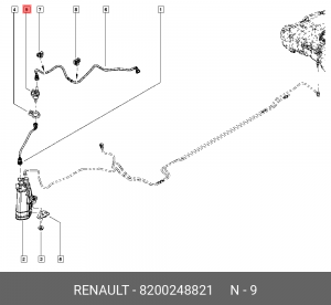 Электромагнитный клапан вентиляции топливного бака RENAULT Logan/LADA Largus REN 8200248821 RENAULT