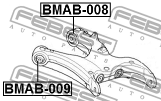 Сайлентблок задн нижн рычага передний BMW X5 E70/F15 BMAB-009 BMAB-009 FEBEST
