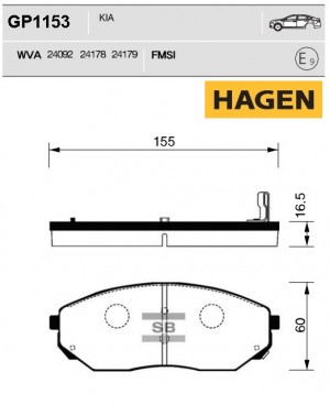 Колодки тормозные дисковые GP1153 GP1153 SANGSIN