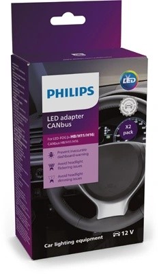 Модуль обхода ошибок CANbus Led H11/H8/H16 (2шт.) 12V PHILIPS 18954X2 PHILIPS