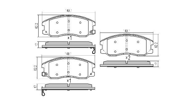 колодки дисковые передние!\ Chevrolet Captiva Sport 12>/Equinox 08-09 FBP1500 FREMAX