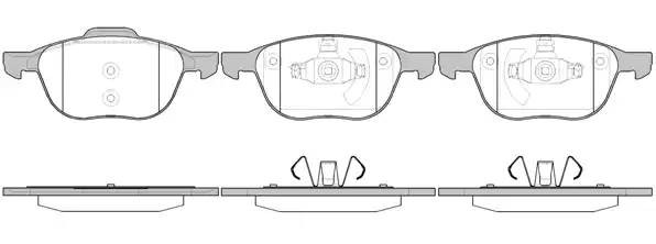 1082 00 1093 000B-SX !колодки дисковые п.\ Ford Focus C-MAX 1.6i-2.0TDCi, Mazda  108200 REMSA