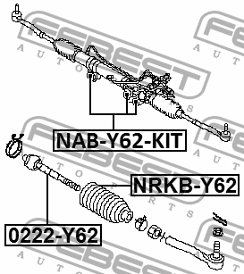 Тяга рулевая NISSAN PATROL Y62 2010.03- 0222-Y62 0222-Y62 FEBEST