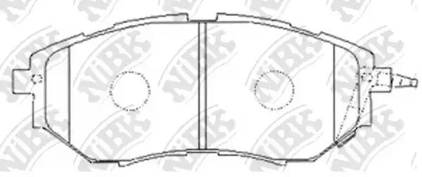 Колодки передние (SUBARU LEGACY/OUTBACK/TRIBECA 2.0-3.6 03-) PN7499 PN7499 NIBK