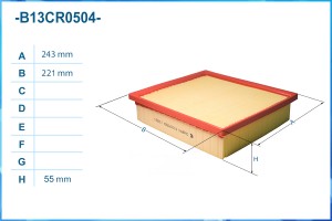 Фильтр воздушный B13CR0504 B13CR0504 CWORKS