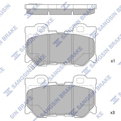 Колодки тормозные NISSAN 370Z (08-) задние (4шт.) SANGSIN SP1472 SANGSIN