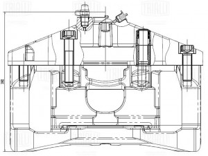 Суппорт торм. Audi A4 (04-)/A6 C6 (04-) перед. прав. d=60мм (CF 052266) CF052266 TRIALLI