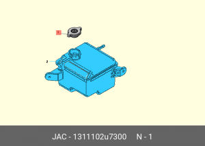 Крышка бачка расширительного JAC J7 (20-) OE 1311102U7300 JAC