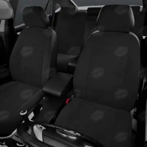 Авточехлы универсальные экокожа-жаккард черные комплект AVTOLIDER UJK310101 AVTO LIDER 1