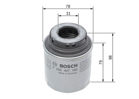 Фильтр масляный VAG 1,2/1,4 TSI F026407183 F 026 407 183 BOSCH