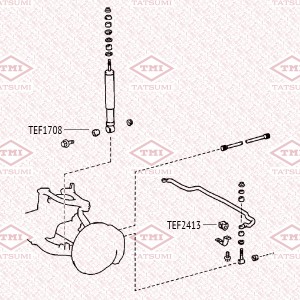 втулка задн. амортизатора!\ Toyota Land Cruiser 99> TEF1708 TATSUMI