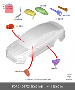 ТРАНСМИТТЕР DS7Z15K601AB DS7Z-15K601-AB FORD