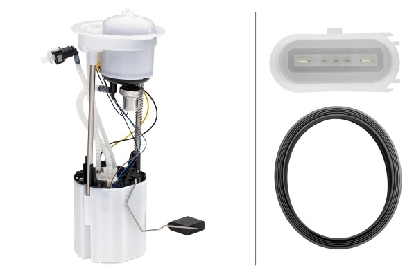 насос топливный электрический! в сборе\ Audi Q5 (8R) 2.0TFSi/3.2FSI 08> 8TF358106-441 HELLA