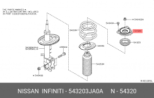Опора амортизатора переднего 54320-3JA0A 54320-3JA0A NISSAN