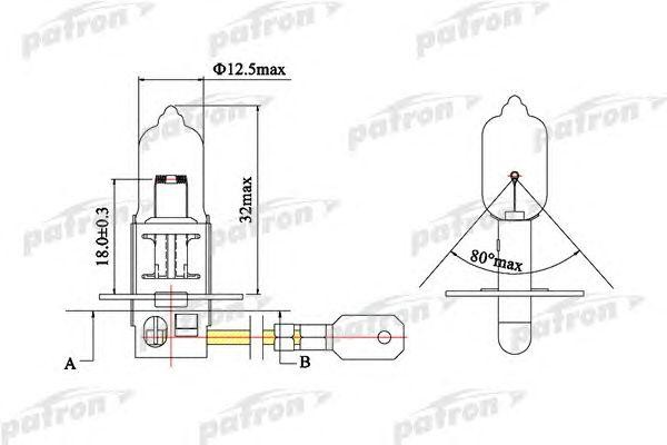 Лампа галогенная H3 12V 55W PK22s PLH31255 PLH3-12/55 PATRON