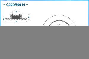 Тормозной диск задний C220R0614 C220R0614 CWORKS