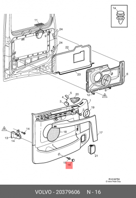 Заглушка болта крепления панели двери 20379606 VOLVO