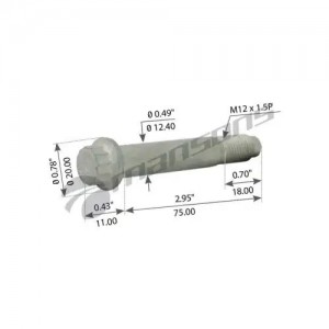Болт SAF крепления диска тормозного (M12x1.5x75) MANSONS 600.018 MANSONS