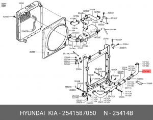 Патрубок радиатора (от водяного насоса) AERO 2541587050 HYUNDAI KIA