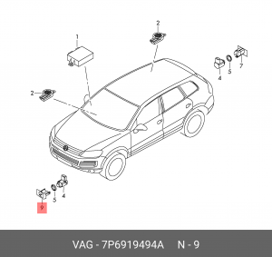 ДЕРЖАТЕЛЬ 7P6 919 494 A VAG