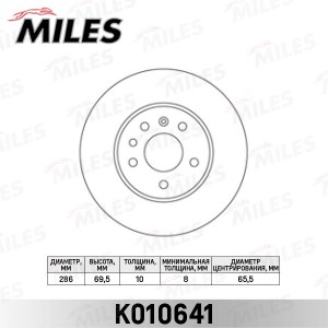 Диск тормозной задний OPEL VECTRA 95-03/SAAB 900 93-98/9-3 98-03/9-5 98- (TRW DF K010641 MILES